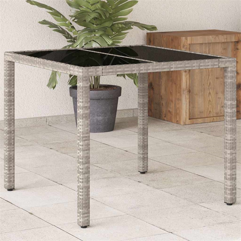 vidaXL Garden Coffee Table in Light Gray (Set of 4)