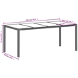 vidaXL Garden Dining Table in Light Gray
