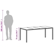 vidaXL Garden Dining Table in Light Gray