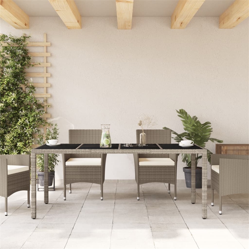 vidaXL Garden Dining Table in Light Gray
