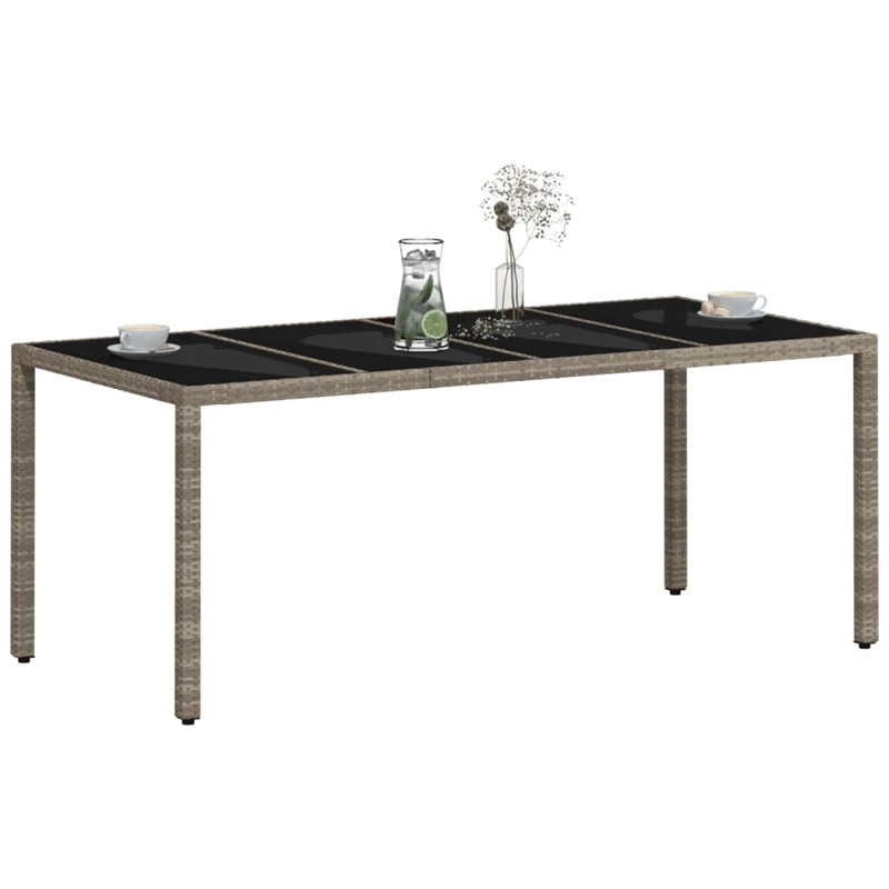 vidaXL Garden Dining Table in Light Gray