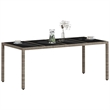vidaXL Garden Dining Table in Light Gray