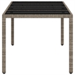 vidaXL Garden Dining Table in Light Gray