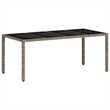 vidaXL Garden Dining Table in Light Gray