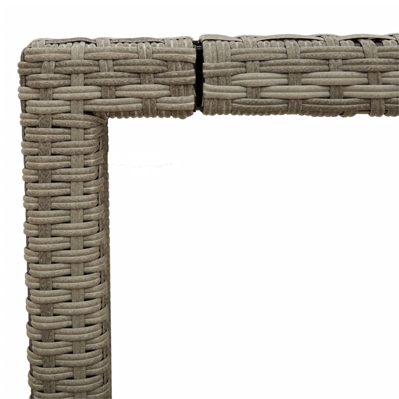 vidaXL Garden Dining Table in Light Gray