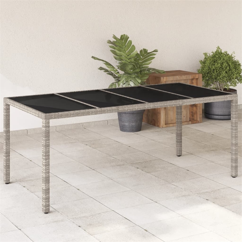 vidaXL Garden Dining Table in Light Gray