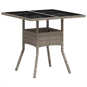 vidaXL PE Rattan Medium Garden Coffee Table in Light Gray