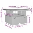 vidaXL Garden Table in Brown/Beige
