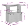 vidaXL Garden Table in Black/Brown