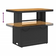 vidaXL Garden Table in Black/Brown