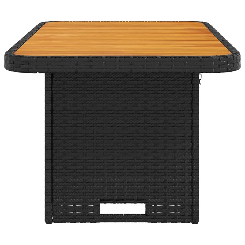 vidaXL Garden Table in Black/Brown