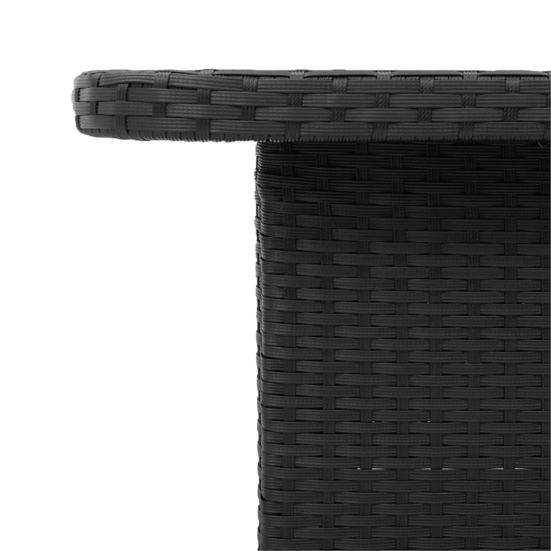 vidaXL Garden Table in Black/Brown