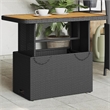 vidaXL Garden Table in Black/Brown