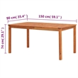 vidaXL Solid Acacia Wood Dining Table in Natural/Brown