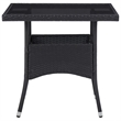 vidaXL PE Rattan Dining Table in Black