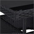 vidaXL PE Rattan Dining Table in Black