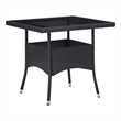 vidaXL PE Rattan Dining Table in Black