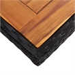 vidaXL Dining Table in Black and Natural/Brown