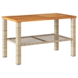vidaXL Garden Dining Table in Beige and Brown