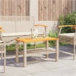 vidaXL Garden Dining Table in Beige and Brown
