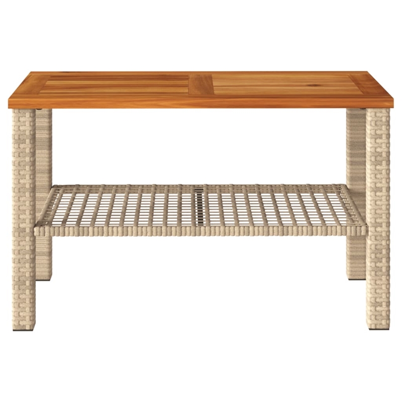 vidaXL Garden Dining Table in Beige and Brown