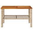 vidaXL Garden Dining Table in Beige and Brown