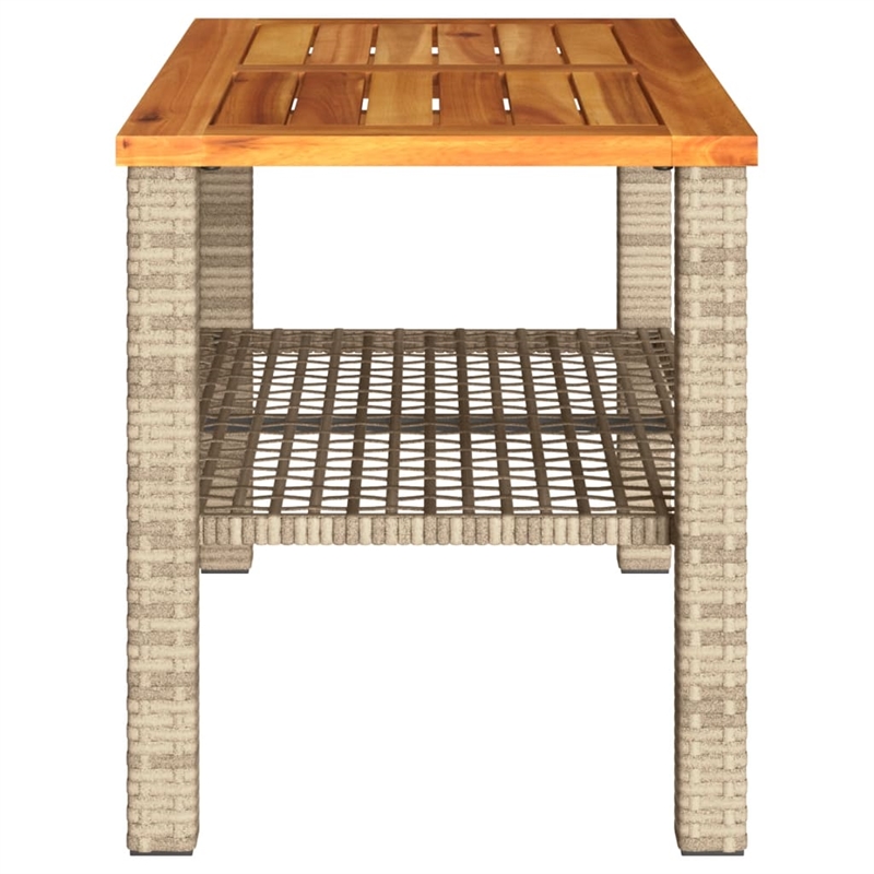 vidaXL Garden Dining Table in Beige and Brown