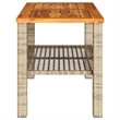 vidaXL Garden Dining Table in Beige and Brown