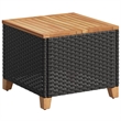 vidaXL Garden Dining Table in Black and Brown