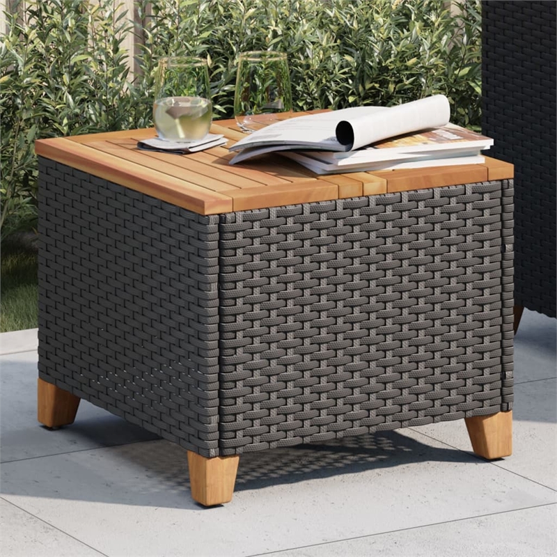 vidaXL Garden Dining Table in Black and Brown