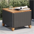 vidaXL Garden Dining Table in Black and Brown