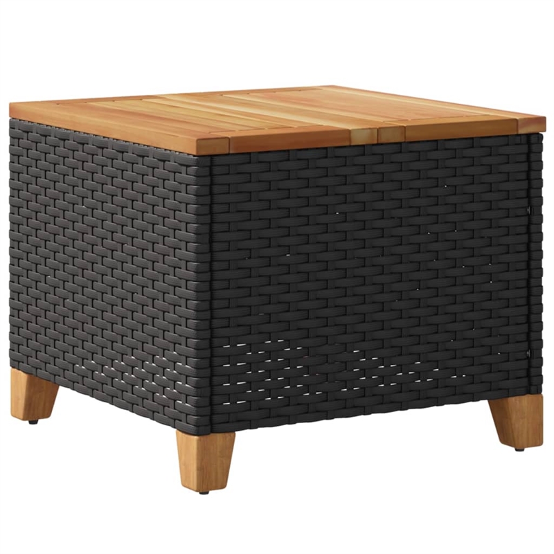 vidaXL Garden Dining Table in Black and Brown