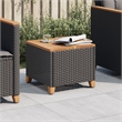 vidaXL Garden Dining Table in Black and Brown