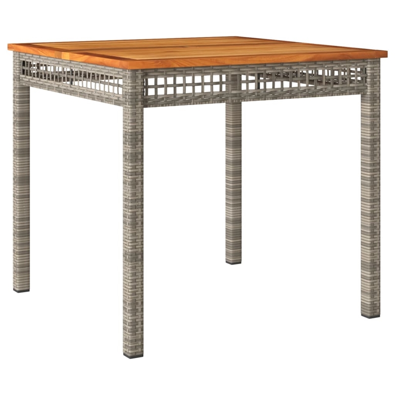 vidaXL Garden Dining Table in Gray and Brown