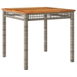 vidaXL Garden Dining Table in Gray and Brown