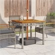 vidaXL Garden Dining Table in Gray and Brown