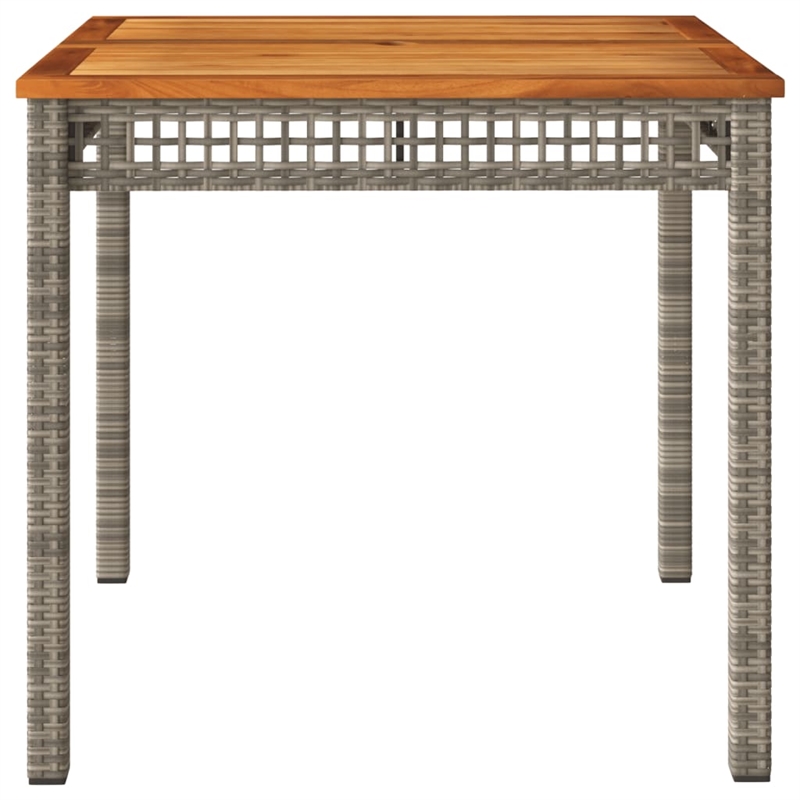 vidaXL Garden Dining Table in Gray and Brown