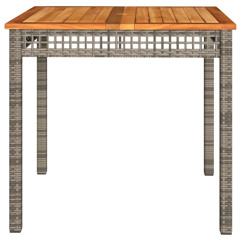 vidaXL Garden Dining Table in Gray and Brown