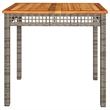 vidaXL Garden Dining Table in Gray and Brown