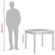 vidaXL Garden Dining Table in Gray and Brown