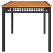 vidaXL Garden Dining Table in Black and Brown