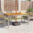 vidaXL Garden Dining Table in Gray and Brown