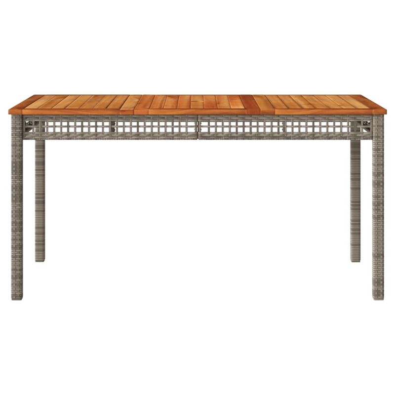 vidaXL Garden Dining Table in Gray and Brown