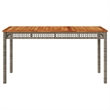 vidaXL Garden Dining Table in Gray and Brown