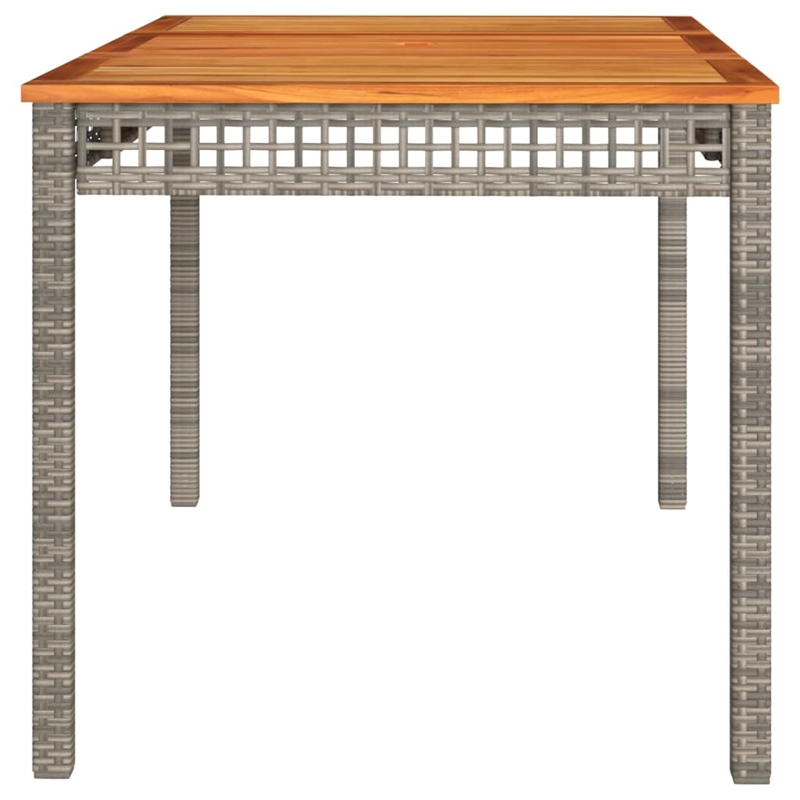 vidaXL Garden Dining Table in Gray and Brown