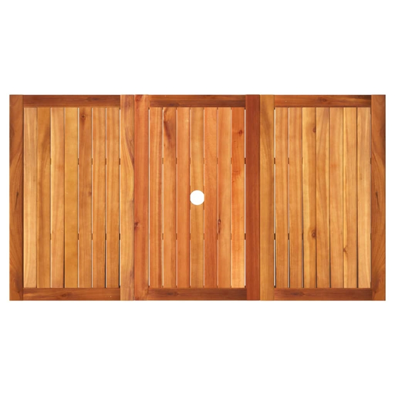 vidaXL Garden Dining Table in Gray and Brown