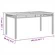 vidaXL Garden Dining Table in Gray and Brown