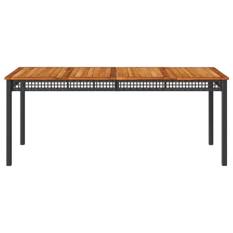 vidaXL Garden Dining Table in Black and Brown