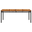 vidaXL Garden Dining Table in Black and Brown