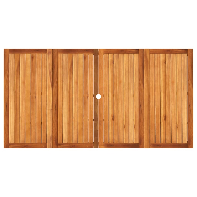 vidaXL Garden Dining Table in Black and Brown